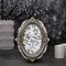 BLYBH Vintage Oval Picture Frame 2.5x3.5 Retro Photo Frames, Tabletop & Wall Hanging Ornate Antique Picture Frame with High Definition Glass, Silver